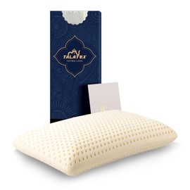 Talatex Talalay 100% Natural Premium Latex Pillow, Helps Relieve Pressure, No Memory Foam Chemicals, Perfect Package Best Gift with Removable Tencel Cover (Medium Firm, King(32.5"×15.7"×5.9"))