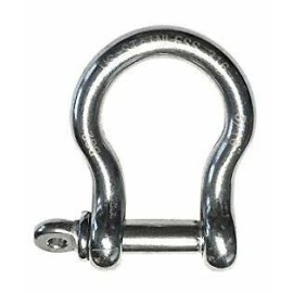 US Stainless Marine Grade Stainless Steel 316 Bow Shackle with Locking Pin 5/16" (8mm)