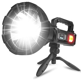 Foleto Rechargeable Spotlight Flashlights High Lumens, 2500 Lumens Super Bright LED Searchlight Flashlight IPX5 Waterproof 4 Modes Handheld Spotlight for Camping, Hiking,Fishing (XXL Large)