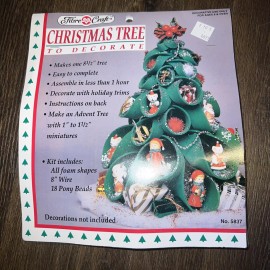 Fibre Craft Vintage Fibre Craft Christmas Tree To Decorate Kit New In Package