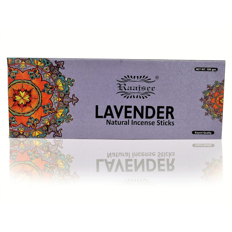 Raajsee Lavender Incense Sticks, 100g Pack, 100% Natural, Hand Rolled,
