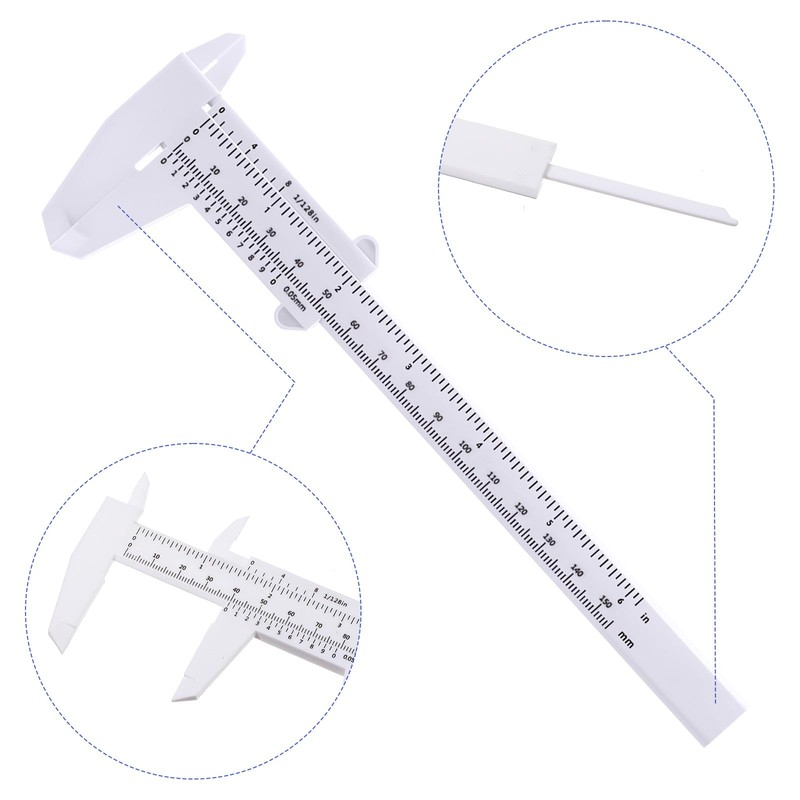 2 Pcs Plastic Vernier Caliper Caliper Measuring Tool 150 mm