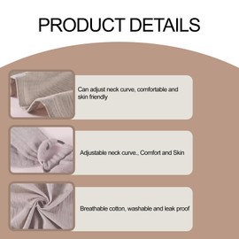 GUTERTOP Nursing Cover for On the Go 75 x 95 cm Muslin Nursing Scarf for On the Go Breathable Multi-Purpose Nursing Cover (Coffee)
