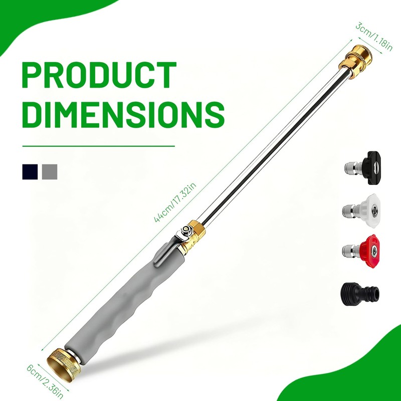 2026 Upgraded Jet Nozzle Power Washer for Garden Hose, Hydro
