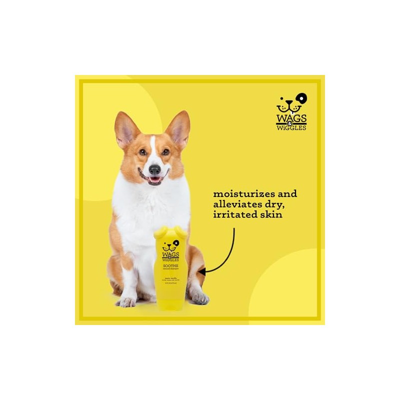 Wags&wiggles Shampoo Avena para Aliviar picazón y humectar el Pelaje