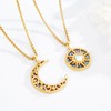 MEDWISE Yin Yang Chain 925 Sterling Silver Gold Sun Moon