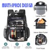 QONESSMAO Clear Backpack Heavy Duty -17 Inch Extra Large Bookbag,