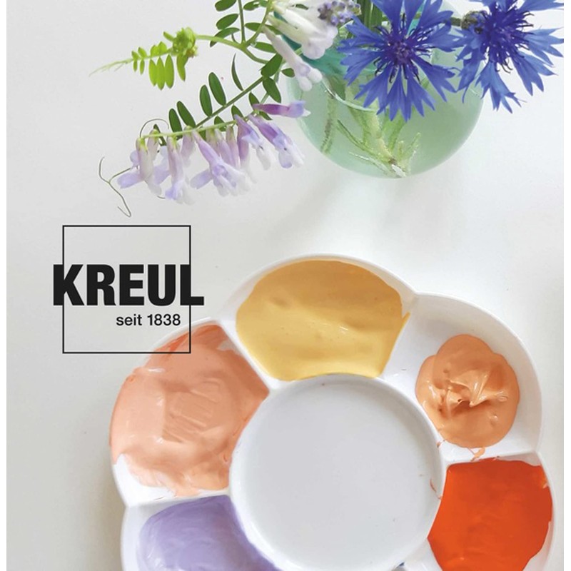 KREUL 75220 Acrylic Matt Paint, Black in 20 ml Glass,