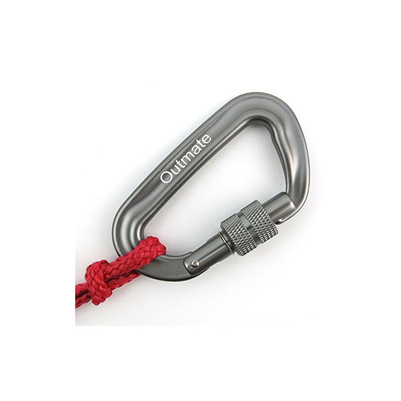 Outmate 12kN Heavy-Duty Carabiner Clips - Durable, Lightweight Aluminum Alloy