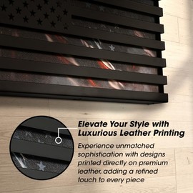 J JACKCUBE DESIGN American Flag Wall Art US Flag Wall Decor for Living Room, Office, Indoor Metal Wall Decor - MK962-1C (USA Flag, 36 X 19 X 1.4 inch)