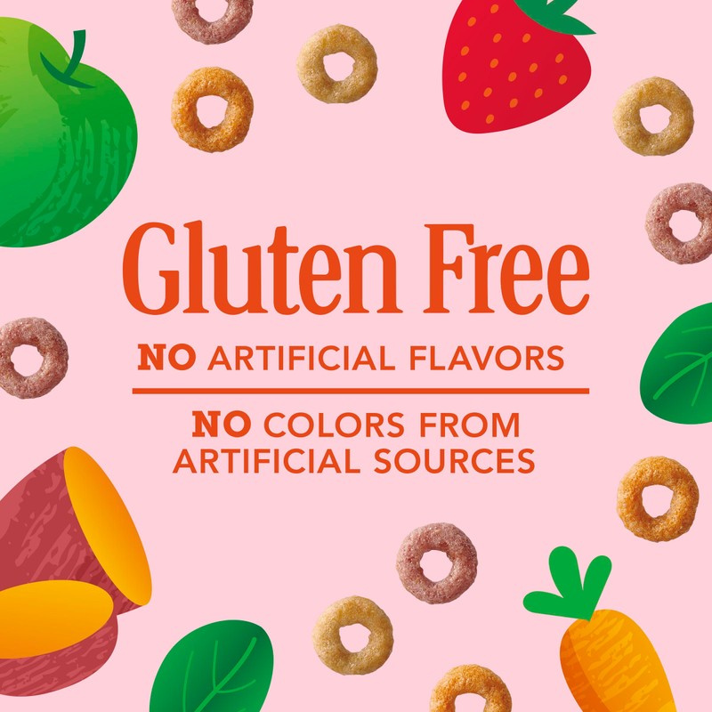 Cheerios Veggie Blends Breakfast Cereal, Apple Strawberry, Made with Fruits