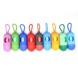 PawComfort Dog Poop Bag Dispenser – Lightweight Capsule Shape for Easy Leash Attachment, Outdoor Walking and Travel