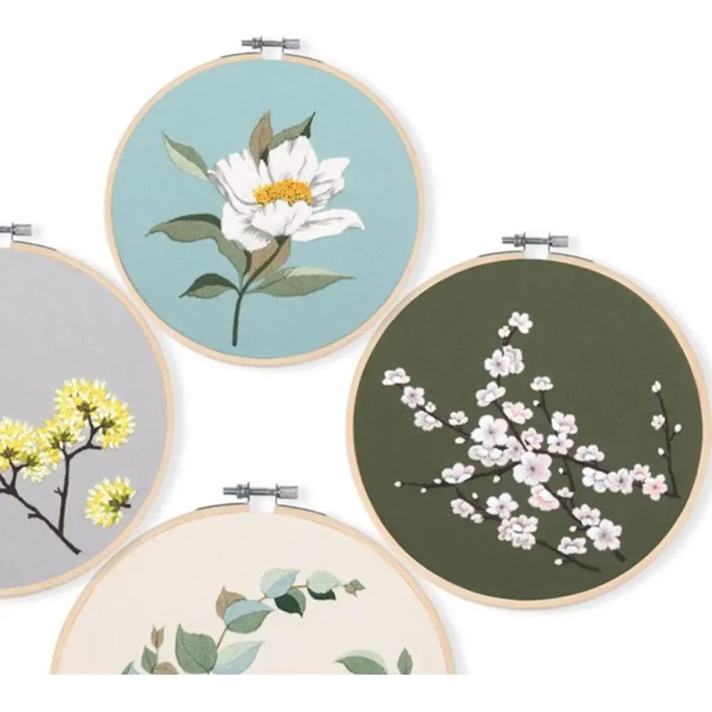 ¡ Kit De Arranque De Bordado Mano Floral De Puntada