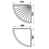 Beelee Rustproof Corner Triangular Bath Shelf Shower Caddy,Wall Mounted Stainless