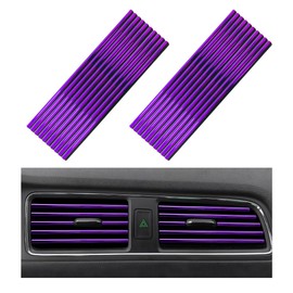 JUSTTOP 20 PCS Car Air Conditioner Decoration Strip, Bendable Car Interior Moulding Trim Strip Line, Waterproof DIY Trim Strips for Most Car Air Vent Outlet, Car Accessories (Shiny Purple)