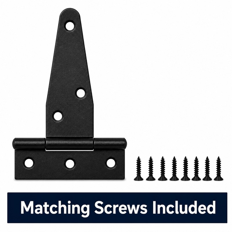 T-Shaped Strap Hinges for Doors & Gates – Galvanized Metal