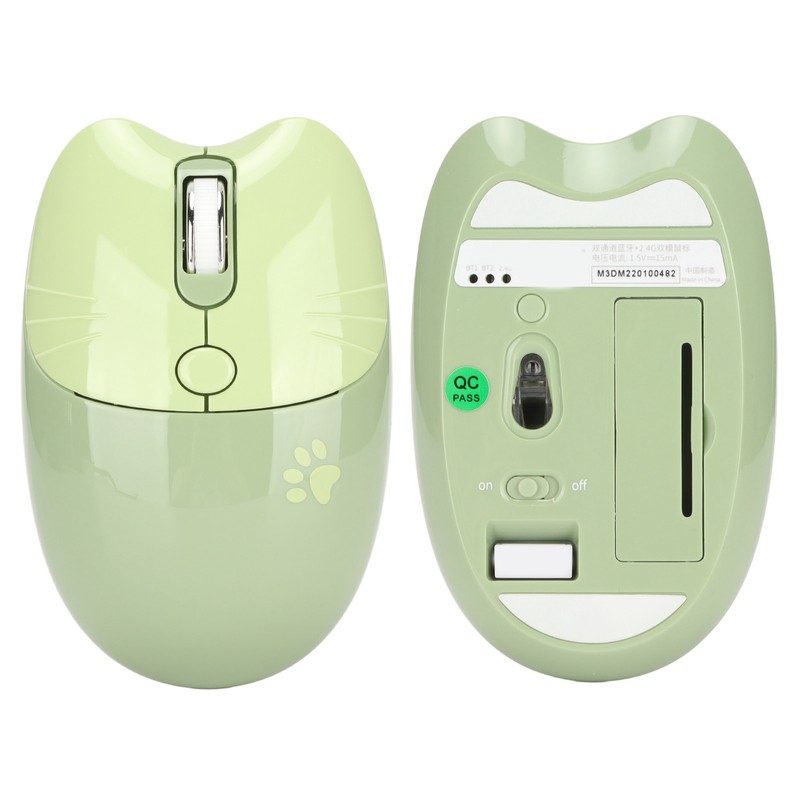Wireless Mouse Cute Cartoon Cat Paw 2.4G Dual Mode Computer