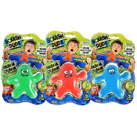 Squish Dude Stretchy Sand Filled Man-Fidget Toy (3 Assorted) by JA-RU. Stress & Anxiety Relief Sensory Toys for Kids and Adult. Party Favor Classroom Prizes. Therapy Toys Autism ADHD. 3410-3p