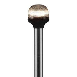 Attwood 5350-PA12-7 Folding All-Round 12-Inch Marine Boat Incandescent Pole Light, Silver, One Size