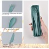 Travel Utensils with Case, Reusable Plastic Cutlery, Wheat Straw Travel