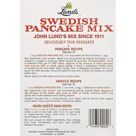 Lunds Pancake Mix, Swedish, 12 Ounce (3)