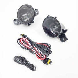 LEDIN Built-in LED Fog Lights Kit Compatible for 2009-2014 Nissan Maxima Sedan (OE Style, Clear Lens) with Switch, Wires, Relay