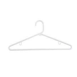 NAHANCO TBW2 Shoulder Indents Plastic Tubular Hangers, 17", White (Pack of 144)