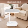 C Shaped End Table, Side Table for Sofa, End Table