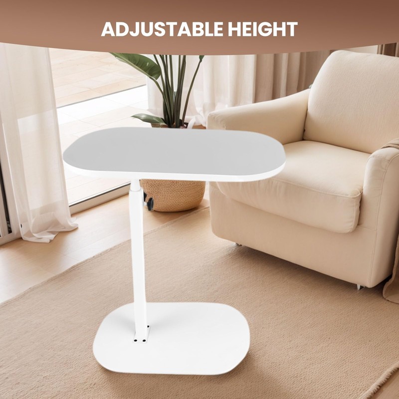C Shaped End Table, Side Table for Sofa, End Table