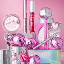 Essence My Heart Beats Disco Mix & Match Face Jewels, Storage, No. 01, Silver, Glittery, Nanoparticles Free, Pack of 121
