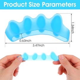 2pcs Toe Spreaders For Women Silicone Toe Spreaders Gel Toe Separators To Correct Your Toes Correct Toes Spreaders For Feet For Overlapping Toes Hammer Toe Crooked Toes Yoga Athletic (Blue)