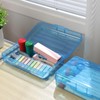 Blulu 6 Pack Large Pencil Boxes Bulk Plastic Pencil Box