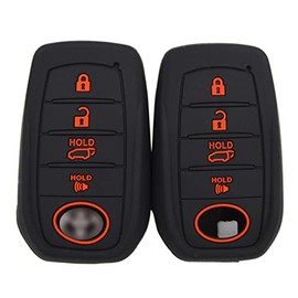 Silicone 4 Buttons Remote Key Fob Cover for Toyota Land Cruiser 2021+ Venza RAV4 4Runner Corolla Se Grand Highlander Tundra Crown 2022+ Tacoma Trailhunter TRD SR5 bZ4X Corolla Camry XSE SE