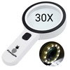 Magnifying Glass with Light, 30X Handheld Large Magnifying Glass for