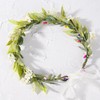 KorViSHOW White Flower Crowns Headband, Artificial Boho Floral Headpiece with