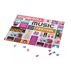 Rock Concert - Music Festival Collage - Jigsaw Puzzle for Kids, Adults, Family and Friends (500 pcs)