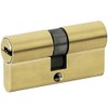 Lock LC60QLB Cilindro europeo 60 mm función doble, latón brillante,