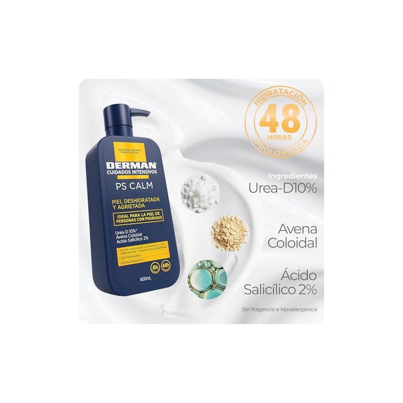 Derman PS Calm Emulsión Corporal │ Urea-D 10% + Ácido