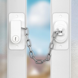 AOSITE Pack of 2 Children's Safety Lock Door Chain No Drilling Required