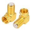 BOOBRIE F Type Conversion Plug L-Shaped F Male to F
