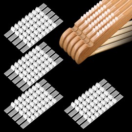 100PCS Non Slip Rubber Clothes Hanger Grips, Adhesive Clothing Hanger Grip, Clear Silicone Clothing Hangers Strips with Fins Grippers for Wood Hangers Closet(Clear, 2.7×0.27 inches)