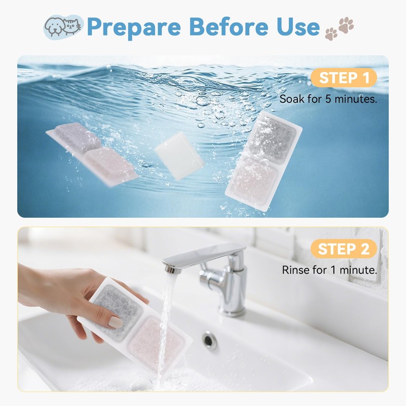 32 Pack Dog Water Filters for 13L/3.4Gal & 16L/4.2Gal Dog