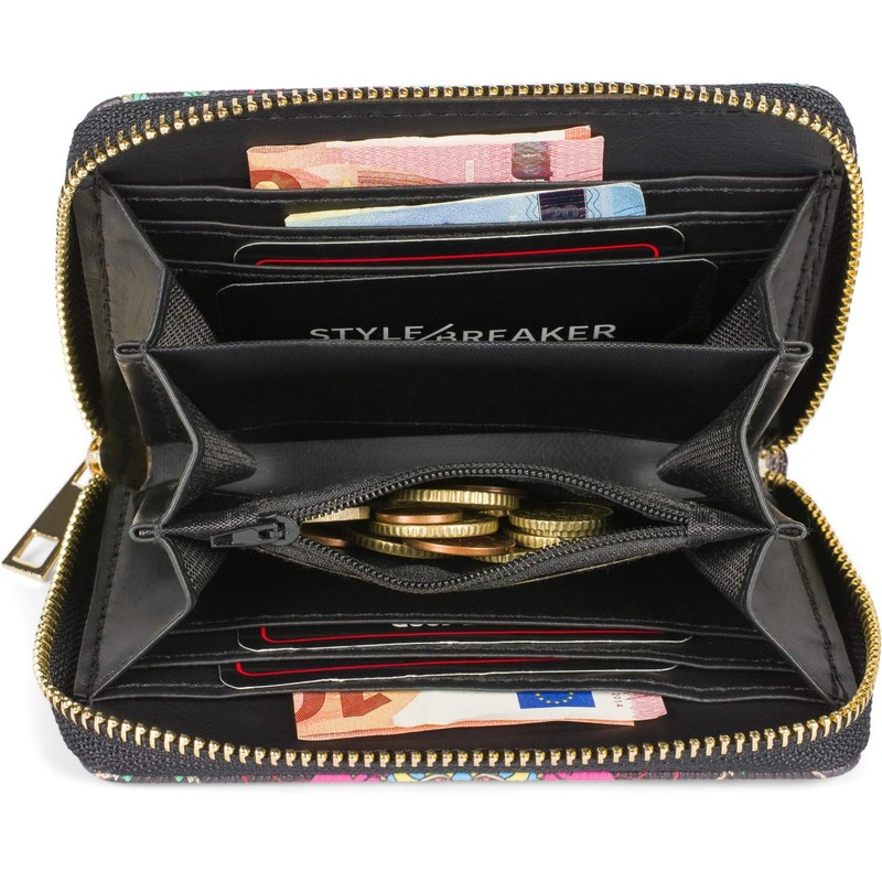 styleBREAKER 02040149 Women's Small Purse with Colourful Mandala Ornament Pattern,