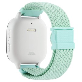 Wellfit Stretchy Braided Gizmo Watch Band Replacement - Magnetic Buckle, Adjustable Length, Breathable, Quick Release Spring Bars - Teal