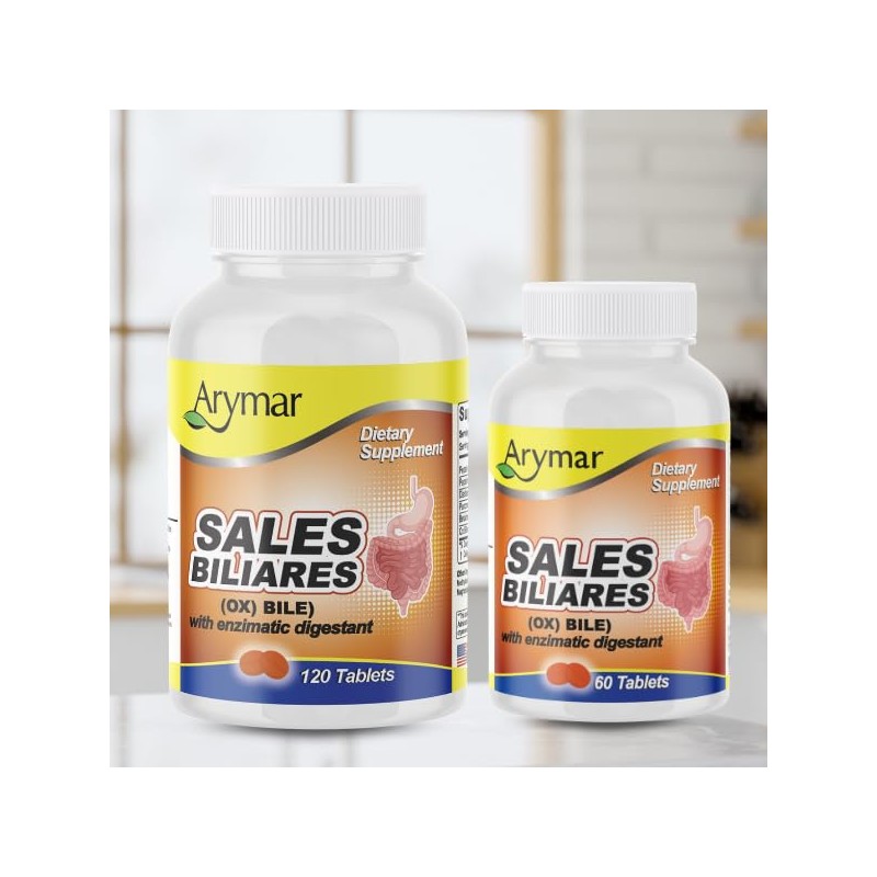 Arymar Sales Biliares Ox Bile with Digestive Enyzmes 120 Tablets