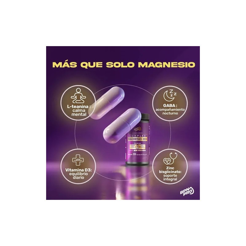Magnesio Complex Zen Magnesios Gaba Teanina Glicinato Citrato Taurato Trenoato