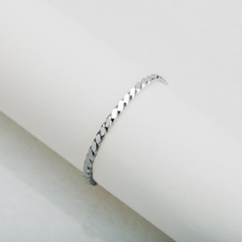Helix Stacking Ring | Hammered Twisted Rope Stackable Ring Band | Comfort Fit USA Sizes 4-12 (6, Sterling Silver)