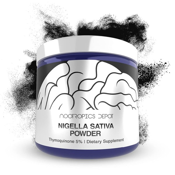 Nootropics Depot Nigella Sativa Extract Powder | 10 Grams | Minimum 5% Thymoquinone Content | Black Seed Oil Extract | Supports Brain Health, Memory, Liver Health, and Immune Function
