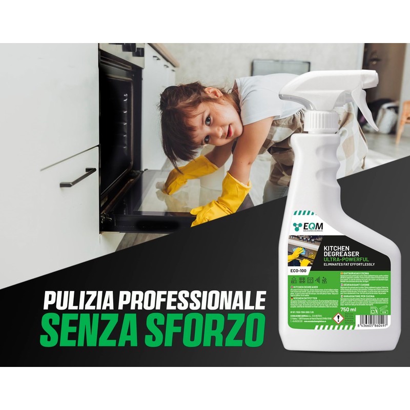 EQM - ECO-100 - Sgrassatore Concentrato per Cucina - 750