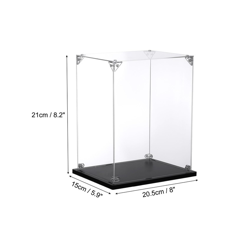 sourcing map Acrylic Display Case, 8x6x8 Inches Clear Display Box
